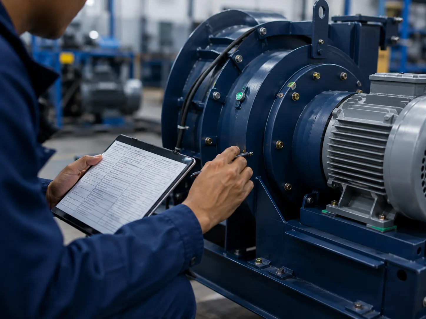 Quality engineering team inspecting industrial equipment at Airvent Systems